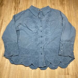 Soft Surroundings Samantha Button Down Top